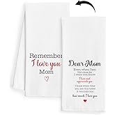 WFSM Mom Kitchen Towels - I Love You Mom Gifts for Birthday or Mothers Day, 1624 Inches