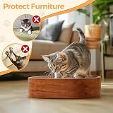 ComSaf Cat Scratcher Cardboard Oval Bed Durable Scratch Lounge 44x34x10 cm view 7