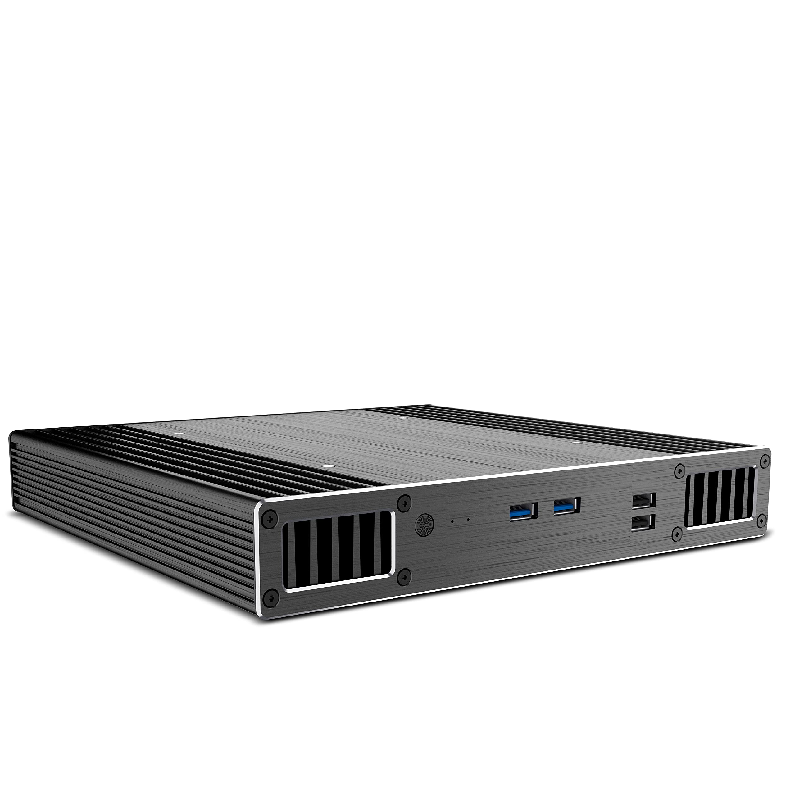 Akasa Plato TN | Designed for Intel® 11th Generation NUC (Tiger Canyon) | Low Profile PC Aluminium Case | Fanless CPU Cooling | Support 2.5" SATA HDD/SSD and VESA mounting | A-NUC65-M1B