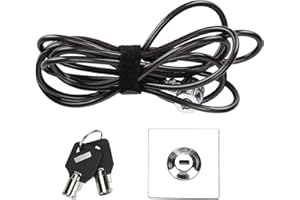 Laptop Lock, Candado Computadora Anti Theft Galvanized Computer Security 2 M Cable, Candado De Seguridad para Monitor with Lo