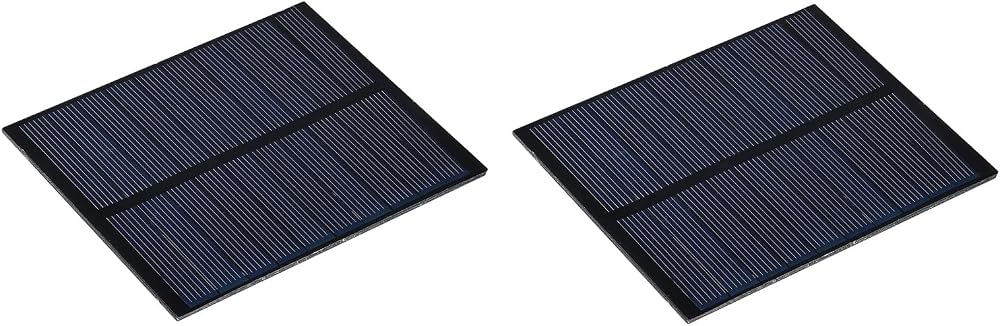 sourcing map 2x Mini Solar Panel Cell 5V 230mA 1.15W Polycrystalline DIY Power