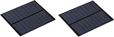 sourcing map 2x Mini Solar Panel Cell 5V 230mA 1.15W Polycrystalline DIY Power