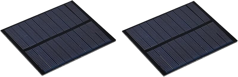sourcing map 2x Mini Solar Panel Cell 5V 230mA 1.15W Polycrystalline DIY Power