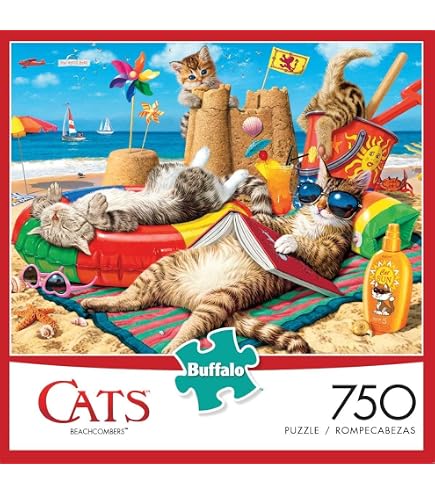 thumbnail image 2 of Exploding Kittens 1000 Piece Jigsaw Puzzle - Cats Playing Chess, Jigsaw... 2 of 10