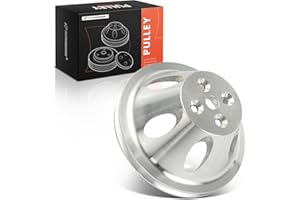 A-Premium Water Pump Pulley with Single-Groove Polished Aluminum Compatible with 1955-1968 Chevrolet Small Block V8 262, 265,