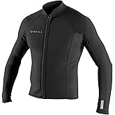 O'Neill Men’s Reactor-2 1.5mm Front Zip Long Sleeve Jacket, Lightweight Warmth and Flexibility for All Water Activities