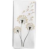 BitKAM Funny Lab Dog Kitchen Towels, Labrador Retriever Dandelion Dogs Lover Decorative Kitchen Towels, Lab Gifts, Labrador Retriever Hand Dish Towel for Bathroom Decor for Dog Lovers