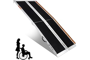 Wheelchair Ramp 7FT, gardhom 800Lbs Extra Wide 31.3” Aluminum Portable Folding Handicap Ramp 84" Long 7' for Home Threshold Doorways Steps Curb Vehicle Entry Scooter Stairs Driveway Vans SUV