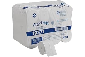 GEORGIA-PACIFIC Angel Soft Professional Series Compact Premium Embossed Coreless 2-Ply High-Capacity Toilet Paper by GP PRO, White, 19371, 750 Sheets Per Roll, 36 Rolls Per Case