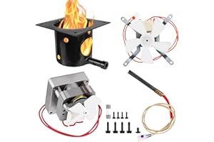 LONGADS Auger Motor,Grill Induction Fan Kit, Fire Burn Pot and Hot Rod Ignitor,Traeger Parts Replacement Traeger Grill Parts for Pit Boss Grill Parts and Auger Motor Traeger Grill for bbq Traeger Fan Kit