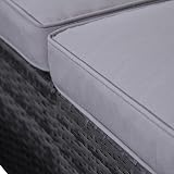 EVRE Nevada 6 Seater Outdoor Rattan Garden Set Grey with Cushions view 5