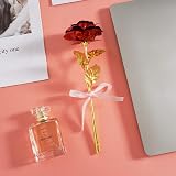Beferr Forever Rose Gifts for Mum Gold Foil Red Flower with Heart Base view 7