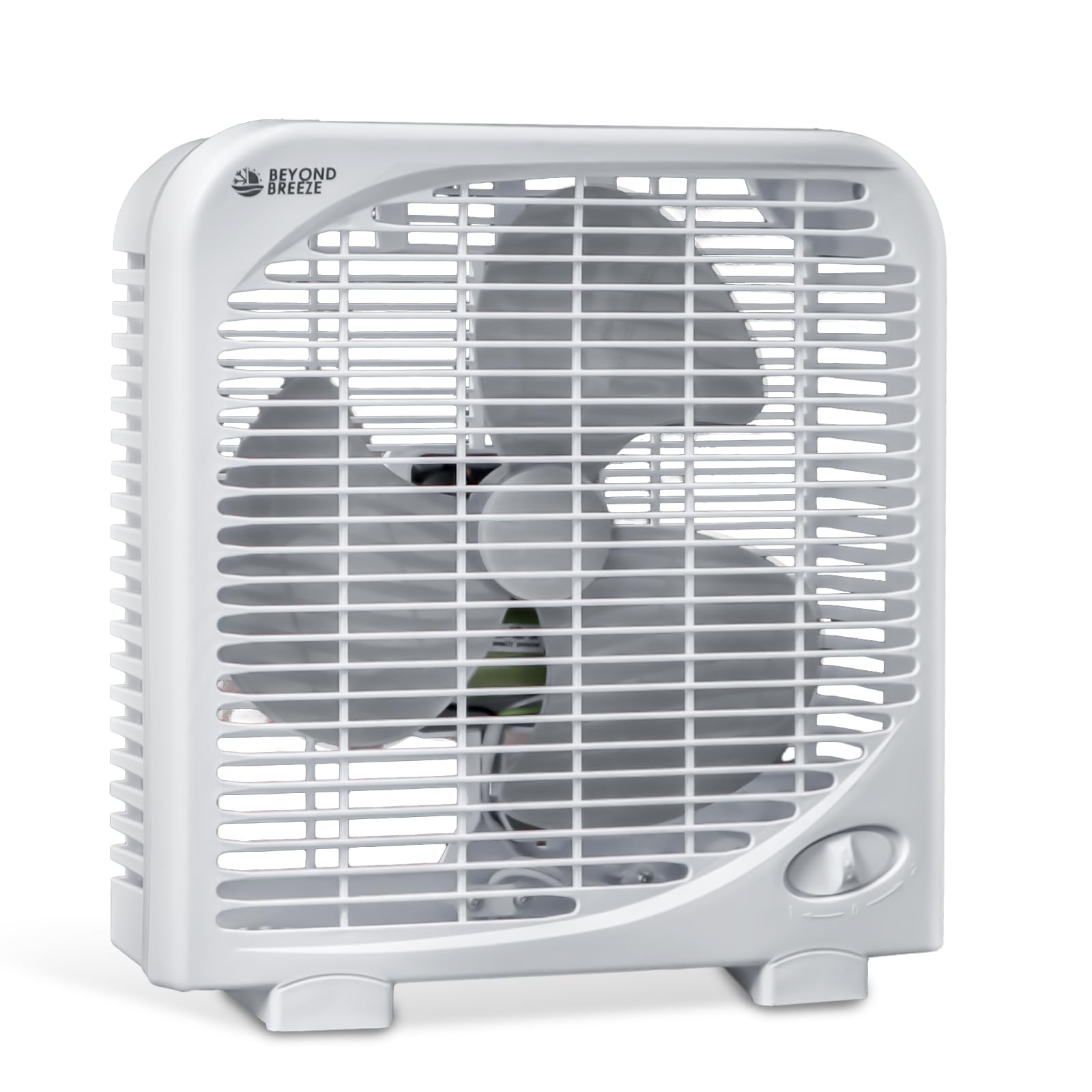 Photo 1 of BEYOND BREEZE Box Fan, 9 inch 2 Speeds Table Fan with Strong Airflow, Portable Tabletop Fan for Bedroom, Bathroom, Kitchen