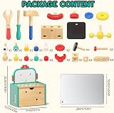 Lehoo Castle Wooden Robot Kids Tool Set Montessori Educational Toy 2 3 4 view 8