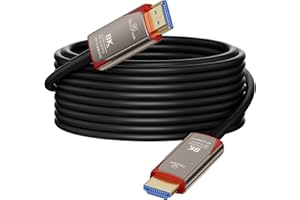 8K Fiber Optic HDMI 2.1 Cable 80ft, High Speed Fiber HDMI Cord 48Gbps, Long Active HDMI Cable, 48Gbps, 8K@60Hz 4K@120Hz, Dyna