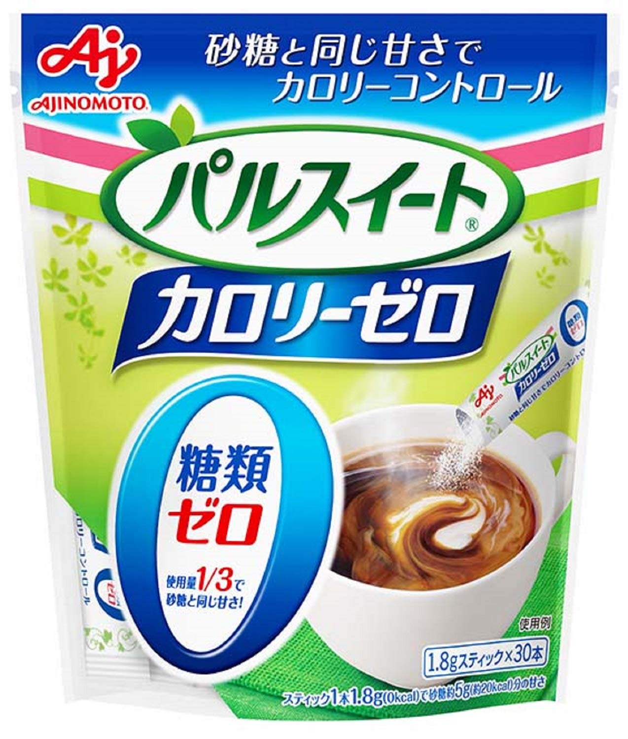 味の素 パルスイート カロリーゼロ スティック 30本入袋×2個 砂糖 スティックシュガー コーヒーシュガー商品画像