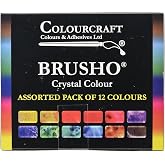 Brusho by Colourcraft BRU85000 Brusho Crystal Set 12 Color Colour