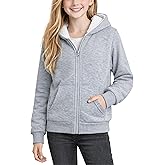 Coney Island Girls Hoodie - Cozy Soft Fleece Sherpa Lined Hoodie Zip Up Sweatshirt for Girls - Size Up for Better Fit