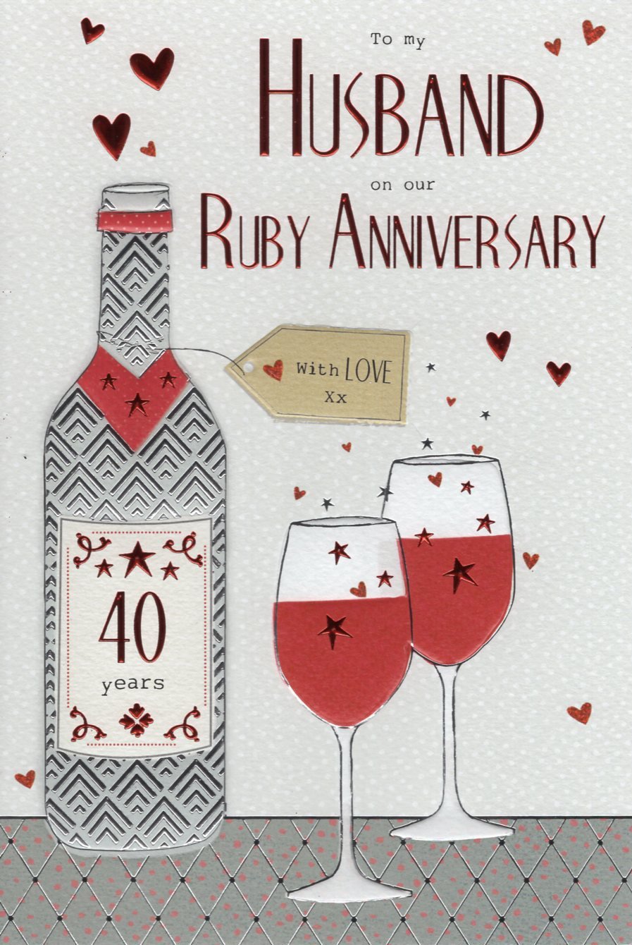 40th wedding anniversary card for my husband
