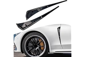 yonwait Pack-2 Car Fender Side Vents ABS Compatible Fender Stickers Decorative Air Flow Intake Hole Grille Spoiler Auto Exterior Accessories (Black)