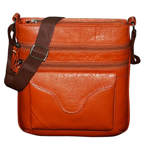 Style98 100% Pure Leather Handmade Stitched Unisex Messenger Bag for Men,Women,Boys & Girls