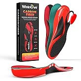 Carbon Fiber Insoles for Men & Women: Enhance Sport Performance in Running & Jump for Athletes, Plantar Fasciitis Relief Inserts, L, 10-10.5 Women, 8-8.5 Men