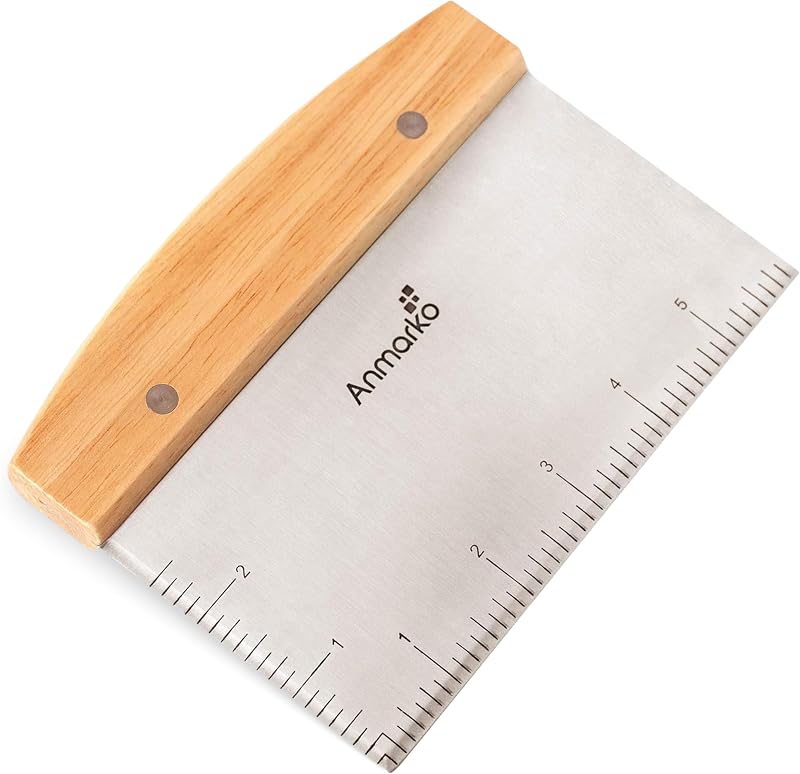 Anmarko Stainless Steel Griddle Scraper Chopper Multipurpose Dough Cutter