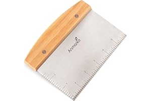 Stainless Steel Metal Griddle Scraper Chopper - Great as Dough Cutter for Bread and Pizza Dough - Multipurpose Kitchen Utensi
