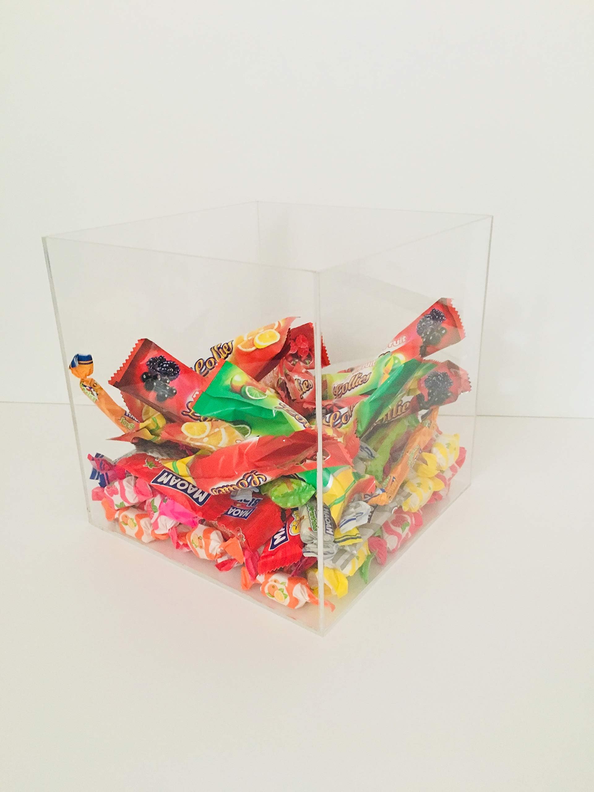 Acrylic 5 Sided Box Cube Display Stand, Counter Top Display. (150 x 150 x 150)