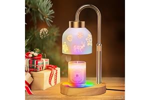 Lukasa Christmas Gifts, Christmas Candle Warmer Lamp, with Timer and Dimmer, Adjustable Height Candle Lamp, Wax Melt Warmer for Scented Jar Candles, Christmas Gifts for Women Mom Girls Teens Adults