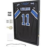 Pro Collector's Jersey Display Case Frame Large Sport Shadow Box Pro 98% UV Protection for Baseball Basketball Football Soccer Hockey Memorabilia T-Shirt Uniform (Black Finish)