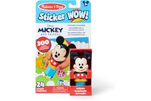 Melissa & Doug Sticker Wow!™ 24-Page Activity Pad and Sticker Stamper, 300 Stickers, Arts and Crafts Fidget Toy Collectible Character – Disney Mickey Mouse - for Kids Ages 3+ - FSC Certified