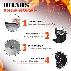 YSEJOMP 32 Inch Round Galvanized Fire Pit Ring/Fire