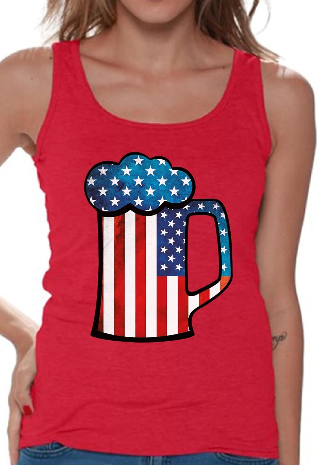 S Usa Beer Tank Tops For Gifts For 4th Of July American Flag For Beer