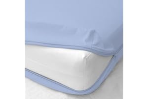 DIFFERENT SHEETING 800 Thread Count, Zipper Fitted 1 Pc Sheet with 18 Inch Deep Pocket, 100% Cotton Bottom Sheet, Shrink & Fa