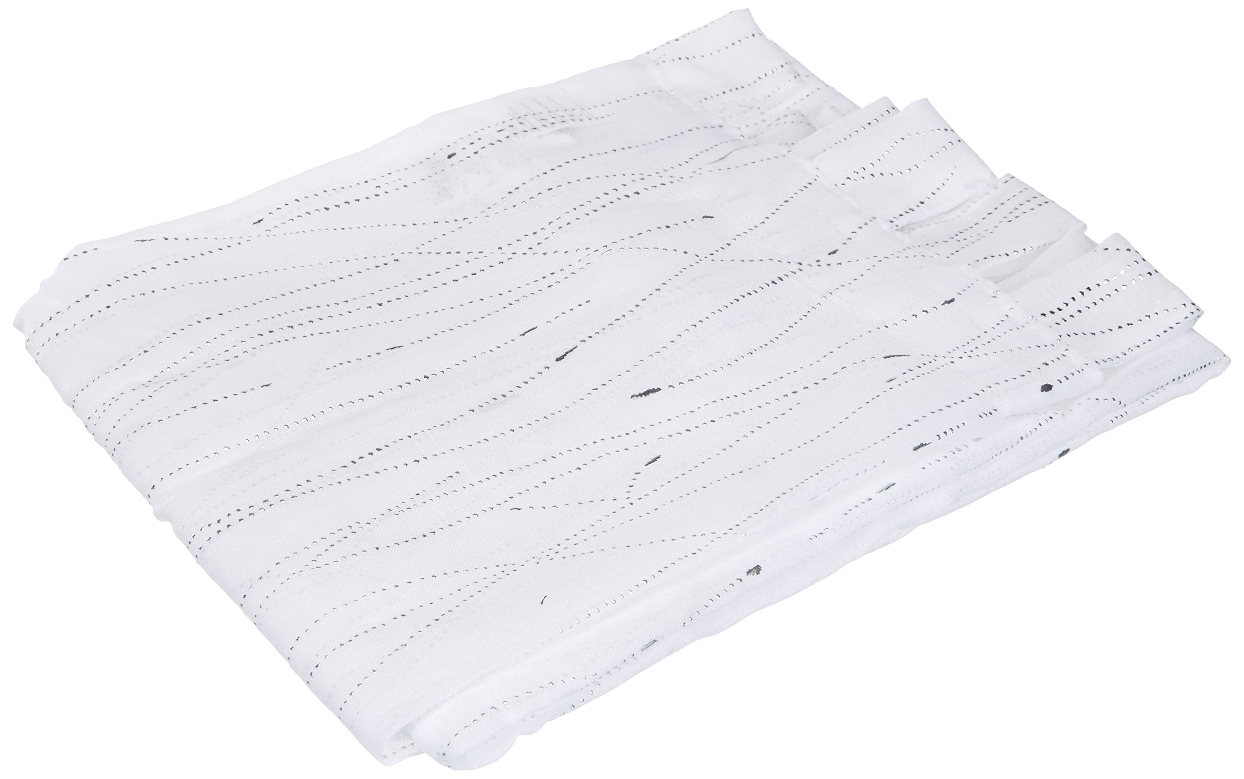 Douceur d'Intérieur Pair of Indoor Straight Curtains 2 x 45 x 160 cm Sand Wall Light Filiana White