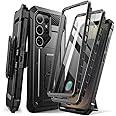 SUPCASE for Samsung Galaxy S25 Ultra Case with Stand (Unicorn Beetle Pro), [2 Front Frames] [Built-in Screen Protector & Belt-Clip] Military-Grade Protection Phone Case for S25 Ultra 6.9 Inch, Black