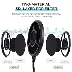 Blue Yeti Pop Filter Foam Windscreen - 5.5 Inch