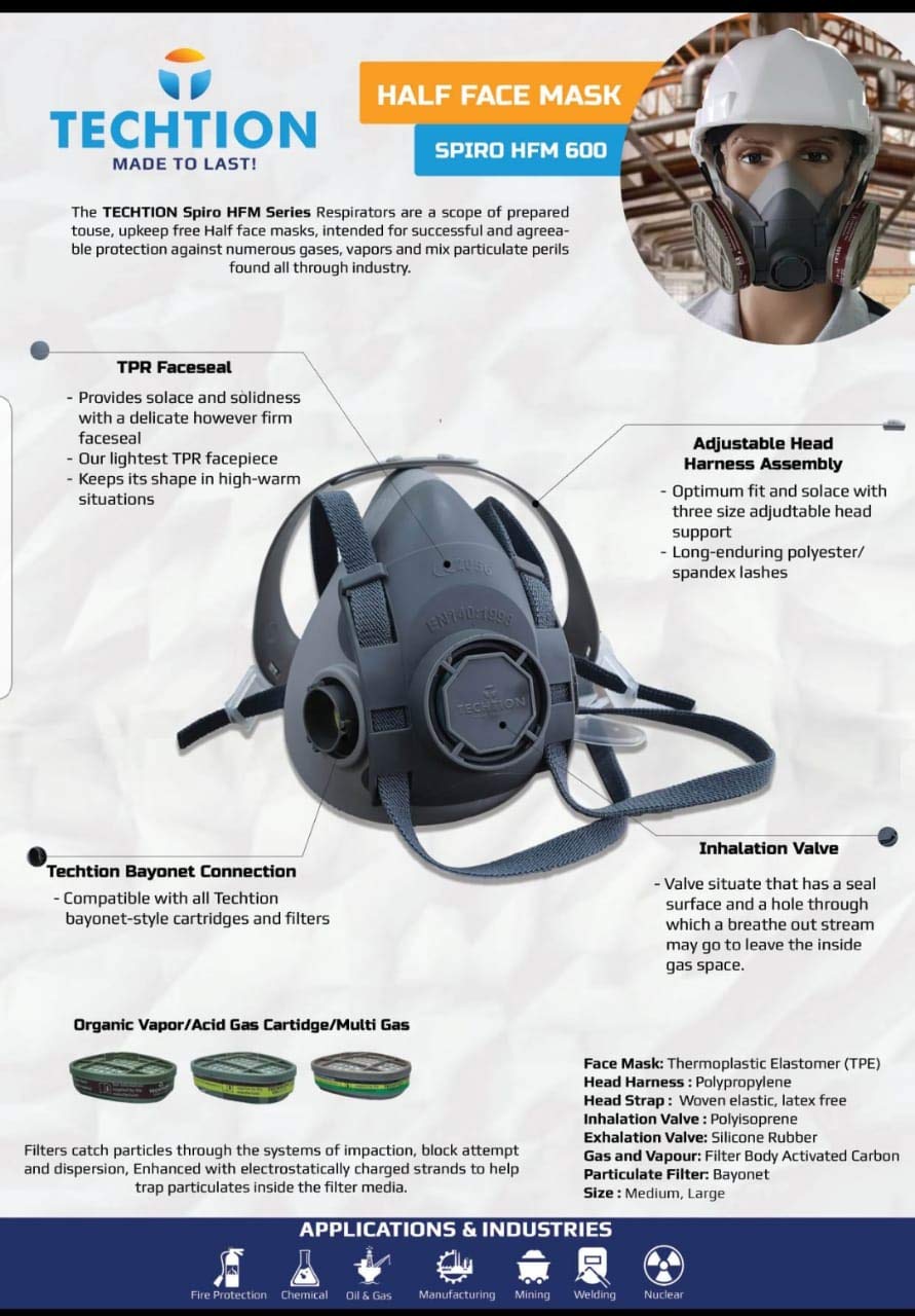 Download Tool Zone Techtion Spiro Hfm 620 Half Face Piece Reusable Respirator With Sipro Gf403 Cartridge 1 Amazon In Industrial Scientific PSD Mockup Templates
