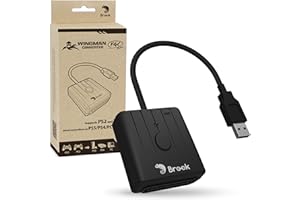 Brook FGC Retro – PS1 & PS2 Controller Adapter for PS5, PS4, PC – Supports Turbo, Remap, Macro – X-Input, Touchpad Emulation 