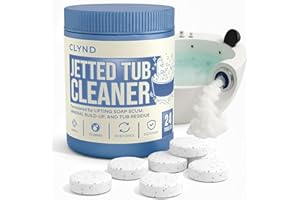 CLYND Jetted Tub Cleaner for the Jets and the Tubes 24 Tablets Hot Tub Cleaner for Jet Bathtub Heavy Duty - No Harsh Chemicals and Septic Safe - Compatible with Whirlpool, Spa, Jetted Bath