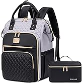 Otevan Lunch Backpack for Women, 15.6 inch Laptop Backpacks for Womens, Work Backpacks with Lunchbox,Insulated Back pack Cooler,Teacher Nurse Travel Backpack for Women