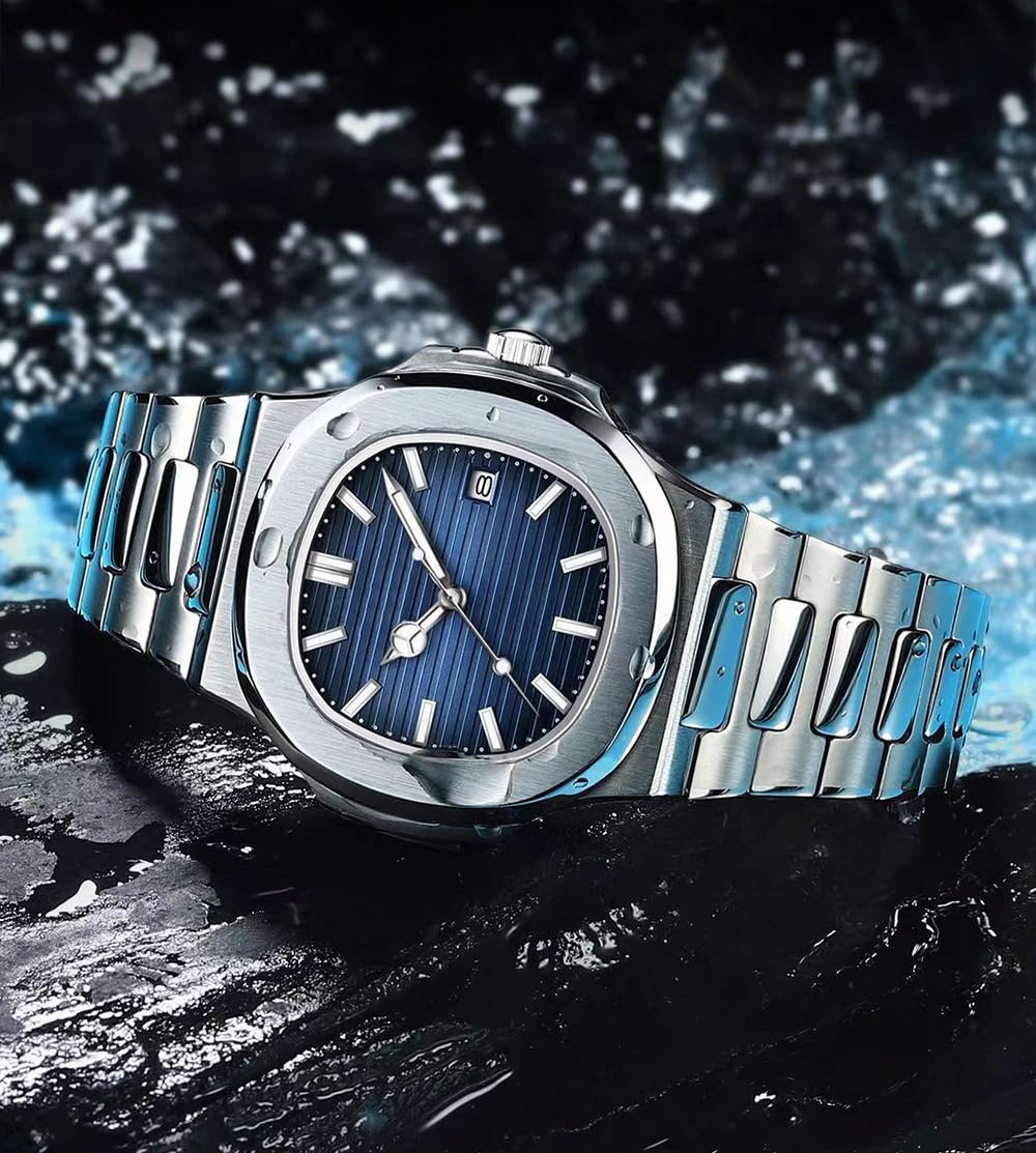 Men Quartz Movement Watch，Waterproof Luminous Men's Watch, Stainless Steel Strap Business Watches