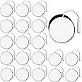 20 Pcs Round TENS Unit Replacement Pads for TENS, 1.4'' Electrodes Pads for TENS Unit, Latex-Free Reusable Eletrode Pads for 