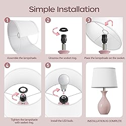 PARTPHONER Table Lamp Set of 2, Modern Ceramic