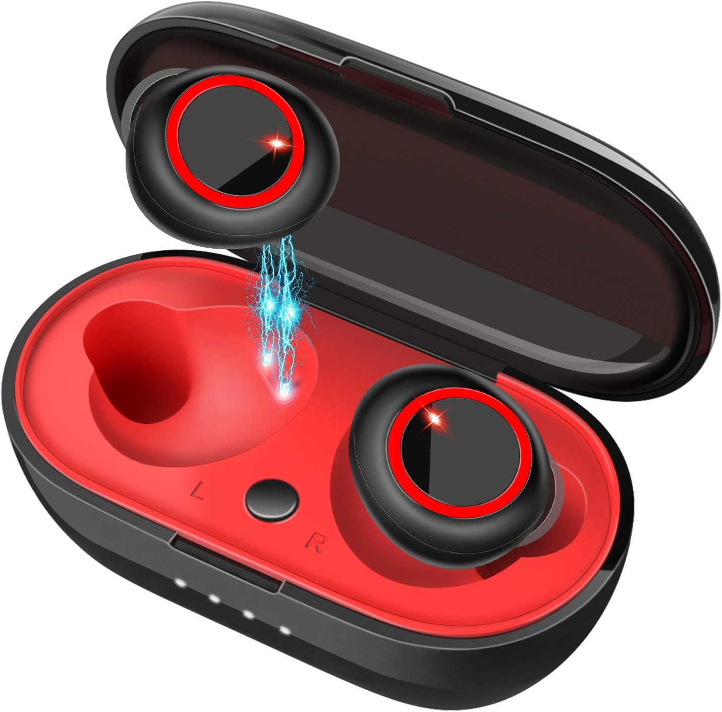 Wireless Earbuds Bluetooth 5.0 for Running, Bluetooth Earbuds with Microphone, Nonstop 9 Hrs Playtime, IPX5 Waterproof, True Wireless Earbuds, Earbuds Bluetooth Wireless for Android/iPhone Black
