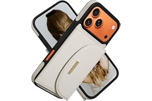 Keallce Wallet Case for iPhone 17 Pro Max 6.9'', Flip Case with RFID Blocking Card Holder Slots Kickstand, PU Leather Protective Folio Cover for Women, Beige