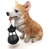 MONMOB Dog Solar Statues Cute Corgi Solar Light for Outdoor Garden Halloween Decorations Christmas Decor Lawn Decor Patio Balcony Yard Ornament Ideal Gifts for Women, Mom or Birthdays