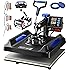 VEVOR 8 in 1 Heat Press Machine 15x15 Inch, 360° Swing Away Shirt Press Machine - Digital Professional Heat Transfer Tshirt P