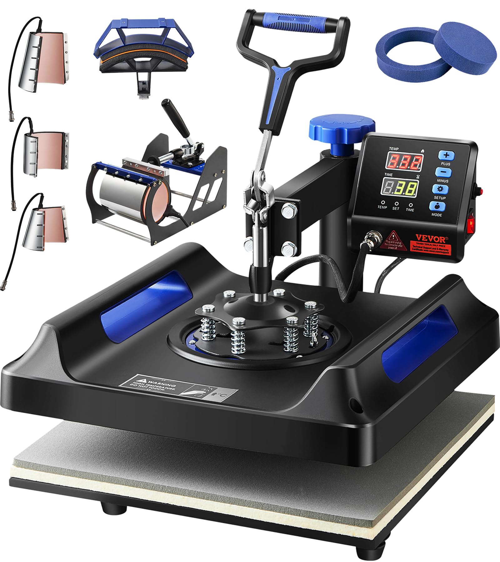 VEVOR 8 In 1 Heat Press Machine 15x15 Inch 360 Swing Away Shirt Press VEVOR 8 In 1 Heat Press Machine 15x15 Inch 360 Swing Away Shirt Press